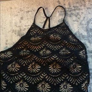Lace dress with lining